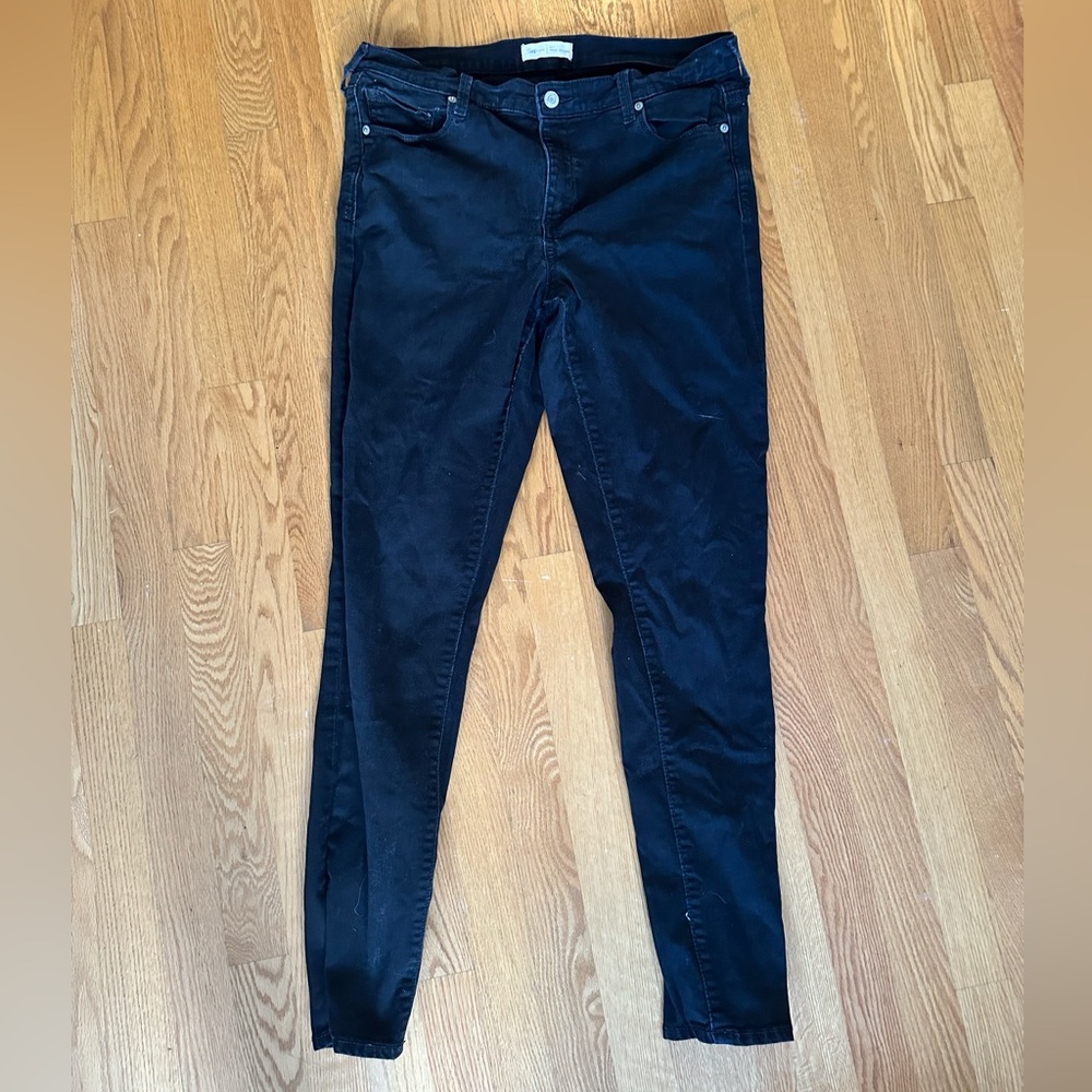 Gap True Skinny 33 Tall Black Jeans